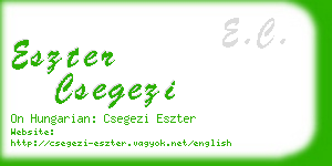 eszter csegezi business card